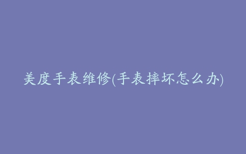 美度手表维修(手表摔坏怎么办)