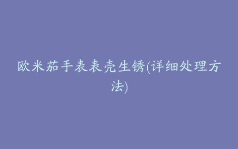 欧米茄手表表壳生锈(详细处理方法)