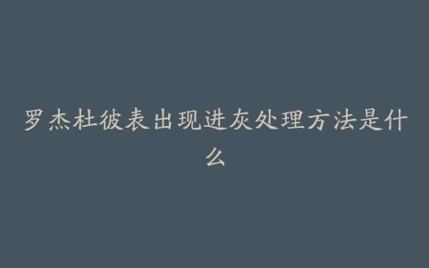罗杰杜彼表出现进灰处理方法是什么