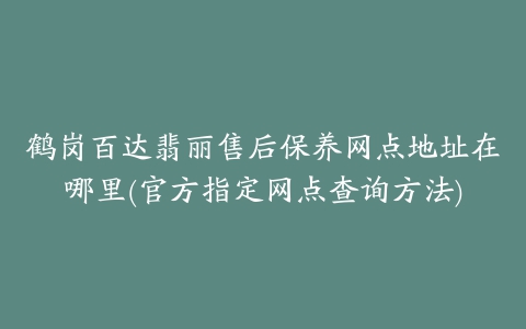 鹤岗百达翡丽售后保养网点地址在哪里(官方指定网点查询方法)