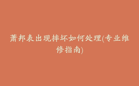 萧邦表出现摔坏如何处理(专业维修指南)