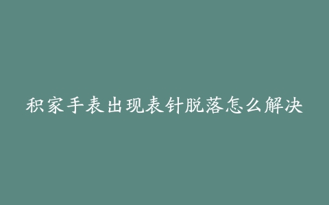 积家手表出现表针脱落怎么解决