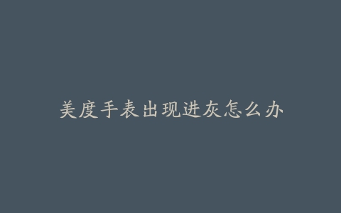 美度手表出现进灰怎么办