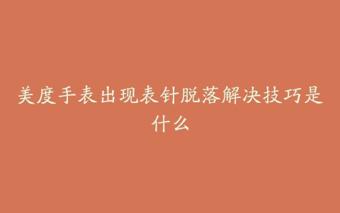 美度手表出现表针脱落解决技巧是什么