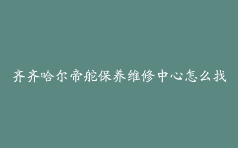 齐齐哈尔帝舵保养维修中心怎么找