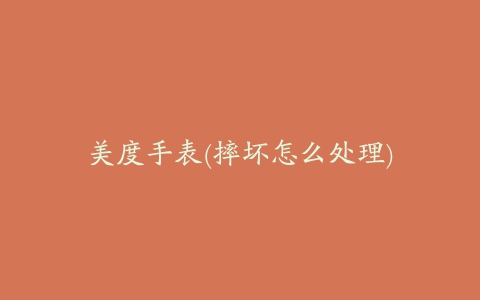 美度手表(摔坏怎么处理)