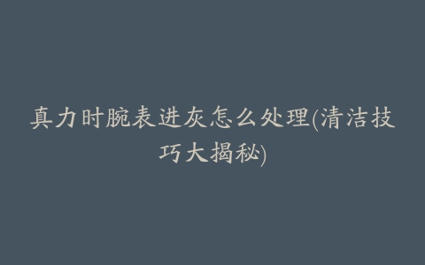 真力时腕表进灰怎么处理(清洁技巧大揭秘)