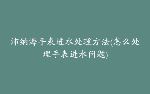 沛纳海手表进水处理方法(怎么处理手表进水问题)