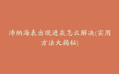 沛纳海表出现进灰怎么解决(实用方法大揭秘)
