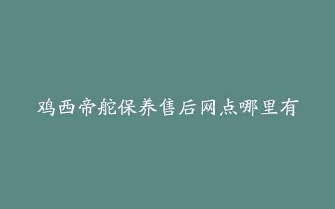 鸡西帝舵保养售后网点哪里有