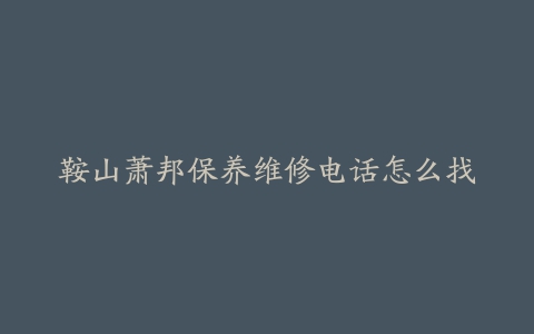 鞍山萧邦保养维修电话怎么找