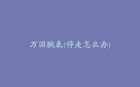 万国腕表(停走怎么办)