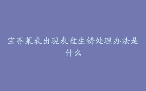 宝齐莱表出现表盘生锈处理办法是什么