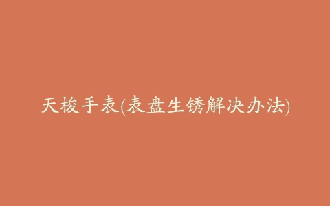 天梭手表(表盘生锈解决办法)