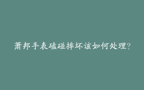 萧邦手表磕碰摔坏该如何处理?