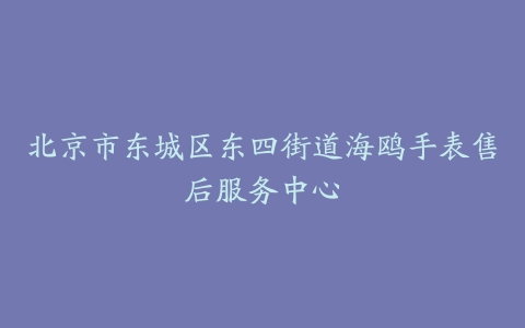 北京市东城区东四街道海鸥手表售后服务中心