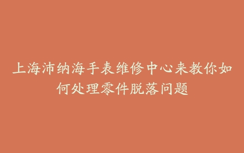 上海沛纳海手表维修中心来教你如何处理零件脱落问题