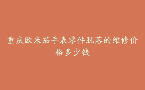 重庆欧米茄手表零件脱落的维修价格多少钱