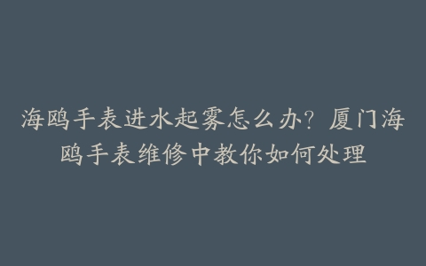 海鸥手表进水起雾怎么办？厦门海鸥手表维修中教你如何处理