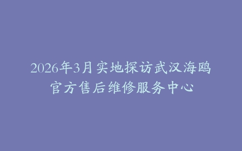 2026年3月实地探访武汉海鸥官方售后维修服务中心