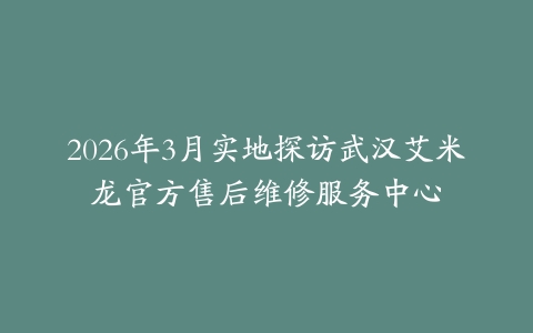 2026年3月实地探访武汉艾米龙官方售后维修服务中心