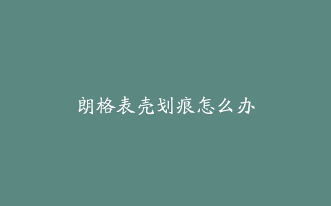 朗格表壳划痕怎么办