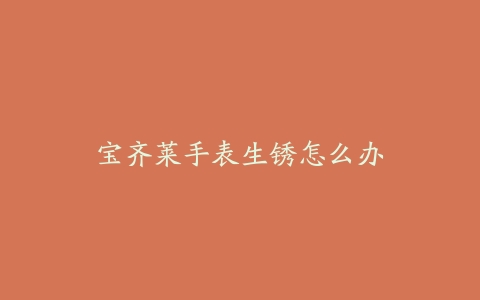 宝齐莱手表生锈怎么办
