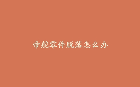 帝舵零件脱落怎么办