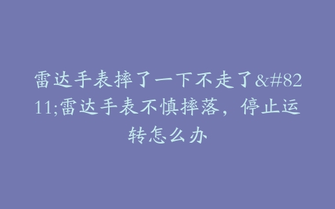 雷达手表摔了一下不走了–雷达手表不慎摔落，停止运转怎么办