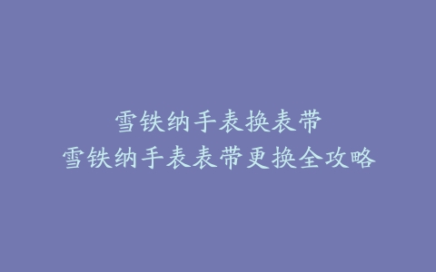雪铁纳手表换表带–雪铁纳手表表带更换全攻略