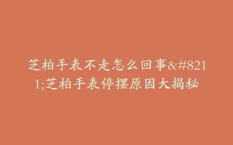 芝柏手表不走怎么回事–芝柏手表停摆原因大揭秘