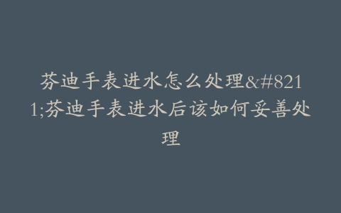 芬迪手表进水怎么处理–芬迪手表进水后该如何妥善处理