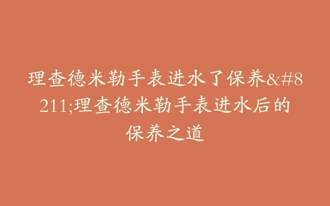 理查德米勒手表进水了保养–理查德米勒手表进水后的保养之道