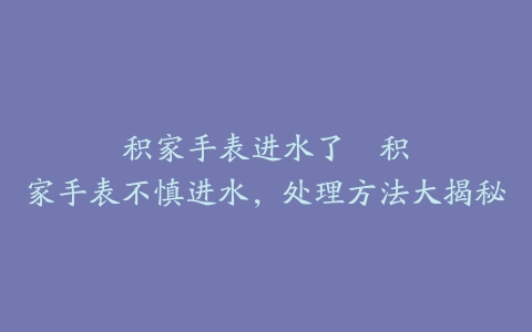 积家手表进水了–积家手表不慎进水，处理方法大揭秘