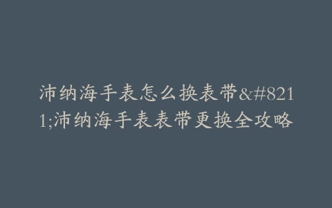 沛纳海手表怎么换表带–沛纳海手表表带更换全攻略