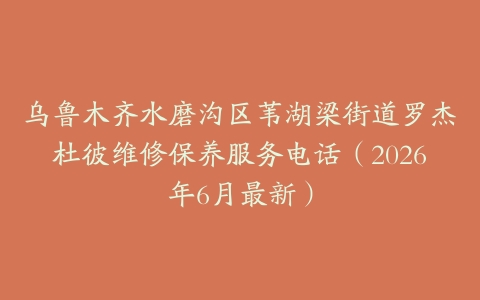 乌鲁木齐水磨沟区苇湖梁街道罗杰杜彼维修保养服务电话（2026年6月最新）