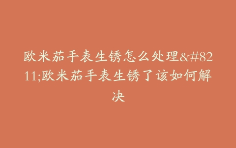 欧米茄手表生锈怎么处理–欧米茄手表生锈了该如何解决