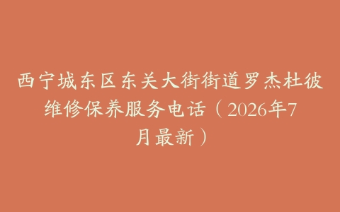 西宁城东区东关大街街道罗杰杜彼维修保养服务电话（2026年7月最新）