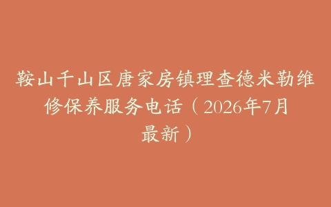 鞍山千山区唐家房镇理查德米勒维修保养服务电话（2026年7月最新）