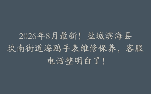 2026年8月最新！盐城滨海县坎南街道海鸥手表维修保养，客服电话整明白了！