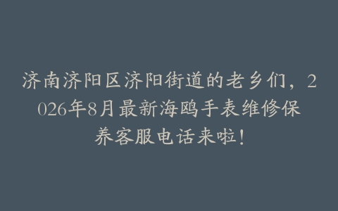 济南济阳区济阳街道的老乡们，2026年8月最新海鸥手表维修保养客服电话来啦！