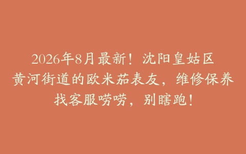 2026年8月最新!沈阳皇姑区黄河街道的欧米茄表友,维修保养找客服唠唠,别瞎跑!