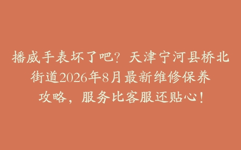 播威手表坏了吧？天津宁河县桥北街道2026年8月最新维修保养攻略，服务比客服还贴心！