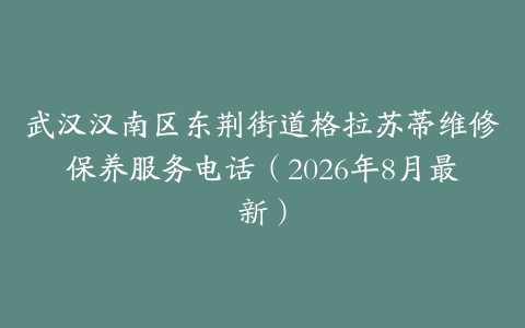 武汉汉南区东荆街道格拉苏蒂维修保养服务电话（2026年8月最新）