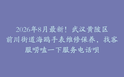 2026年8月最新！武汉黄陂区前川街道海鸥手表维修保养，找客服唠嗑一下服务电话呗