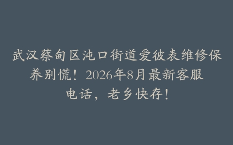 武汉蔡甸区沌口街道爱彼表维修保养别慌！2026年8月最新客服电话，老乡快存！