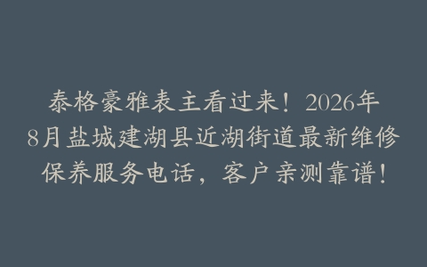 泰格豪雅表主看过来！2026年8月盐城建湖县近湖街道最新维修保养服务电话，客户亲测靠谱！