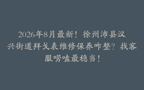 2026年8月最新！徐州沛县汉兴街道拜戈表维修保养咋整？找客服唠嗑最稳当！