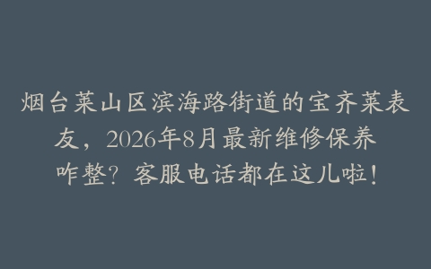 烟台莱山区滨海路街道的宝齐莱表友，2026年8月最新维修保养咋整？客服电话都在这儿啦！