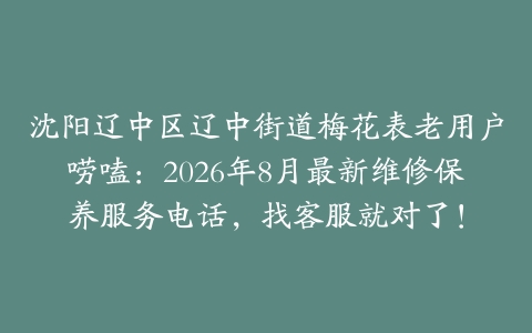 沈阳辽中区辽中街道梅花表老用户唠嗑：2026年8月最新维修保养服务电话，找客服就对了！